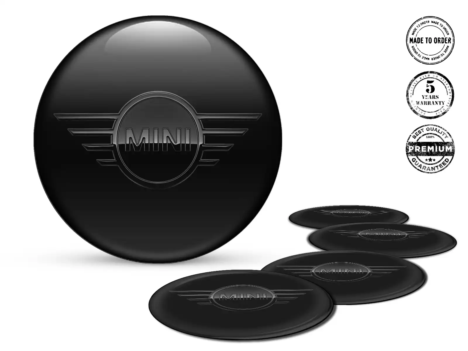 Mini Cooper Hub Cap Sticker Style High-Quality Domed Labels